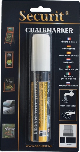 [631291] Krijtstift Securit SMA-720 blok wit 7-15mm blister