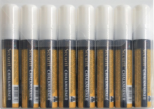 [631299] Krijtstift Securit SMA-720 blok wit 7-15mm blister à 8 stuks