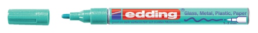 [630459] Marqueur peinture edding 751 à base d'huile 1-2mm vert métallisé