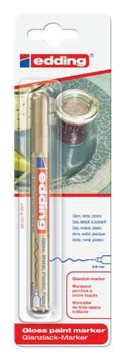 [630219] Paintmarker edding 780 op oliebasis 0.8mm goud blister à 1 stuk