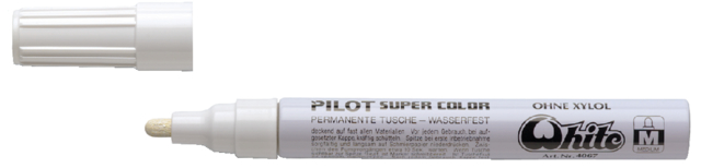 Marqueur PILOT Super Color laqué ogive Medium blanc