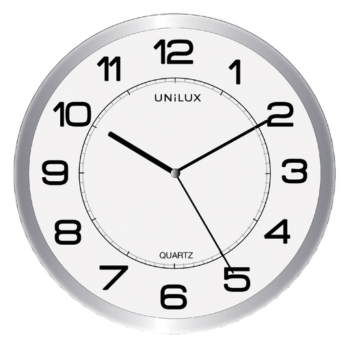[890344] Horloge murale Unilux Magnétique Ø30cm gris clair/blanc