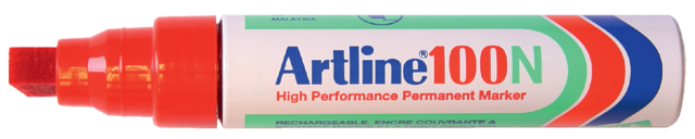 Viltstift Artline 100 schuin 7.5-12mm rood