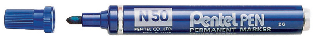 Marqueur Pentel N50 ogive 1,5-3mm bleu