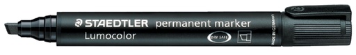 [631371] Viltstift Staedtler Lumocolor 350 permanent schuin zwart