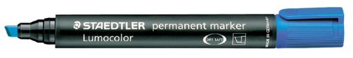 [631373] Viltstift Staedtler Lumocolor 350 permanent schuin blauw