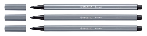 [633197] Feutre STABILO Pen 68/96 Medium gris foncé