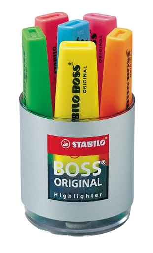 [635033] Markeerstift STABILO BOSS Original 70/06 assorti deskset à 6 stuks