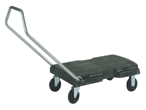 [890250] Chariot de transport Rubbermaid Triple Trolley pliable 225kg noir