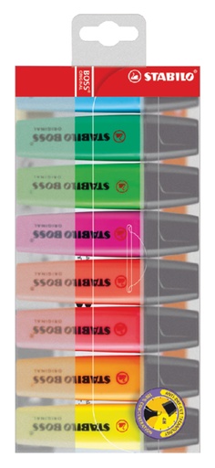 [635017] Markeerstift STABILO BOSS Original 70/8 assorti etui à 8 stuks