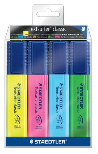 [635239] Markeerstift Staedtler 364 Textsurfer assorti 4 stuks