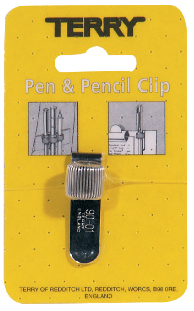 Clip Terry pour 1 stylo/1 crayon Couleur argent