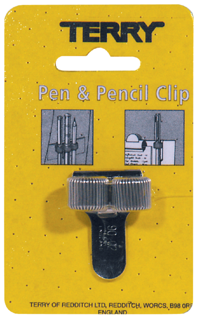 Clip Terry pour 2 stylos/2 crayons Couleur argent