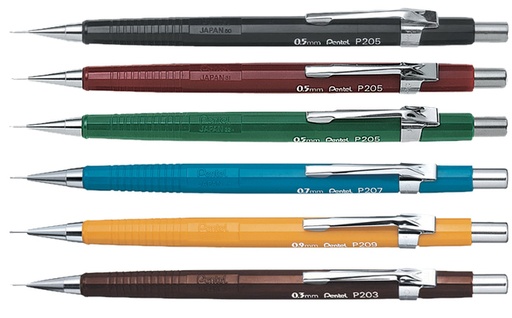 [712330] Vulpotlood Pentel P203 2B 0.3mm bruin
