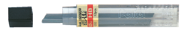 Potloodstift Pentel HB 0.5mm  zwart koker à 12 stuks