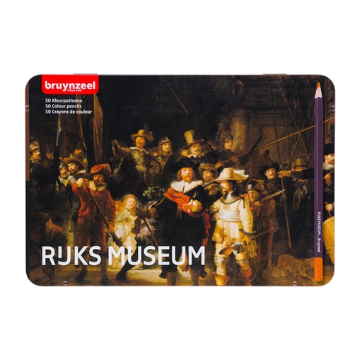 [640043] Crayon de couleur Bruynzeel Rijksmuseum Rembrandt van Rijn boîte 50 couleurs