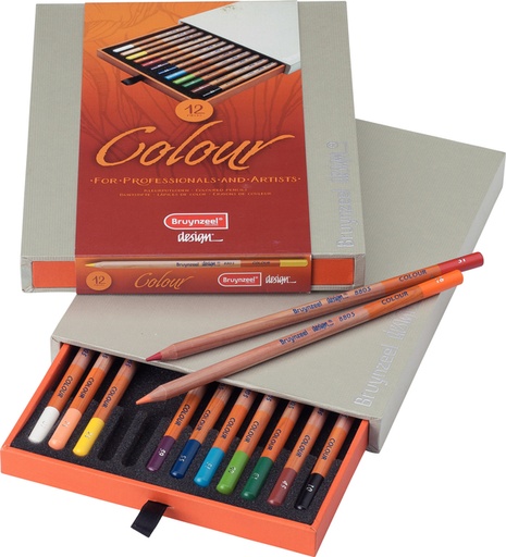 [640444] Crayons de couleur Bruynzeel Design set 12 pièces assorti