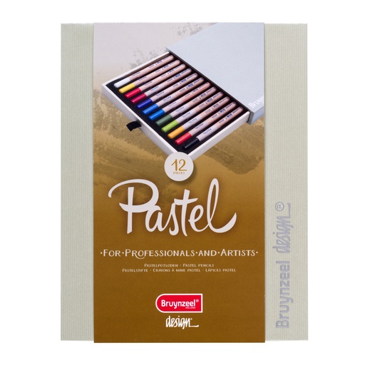 [640022] Crayon pastel Bruynzeel Design set 12 pièces assorti