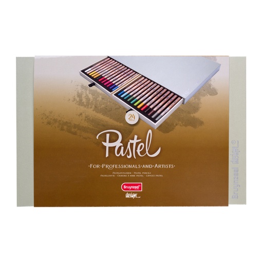 [640024] Pastelpotlood Bruynzeel Design met luxe bewaardoos assorti 24 stuks