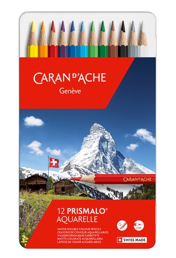 [710512] Crayon de couleur Caran d’Ache Prismalo boîte 12 pièces assorti