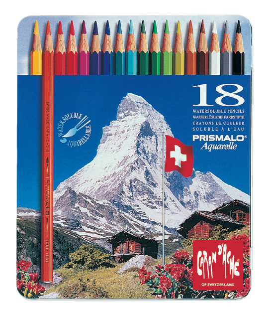 Crayon de couleur Caran d’Ache Prismalo 18 pièces assorti