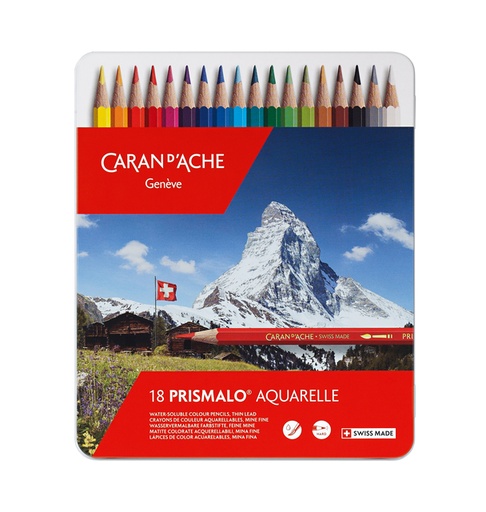[710518] Crayon de couleur Caran d’Ache Prismalo boîte 18 pièces assorti
