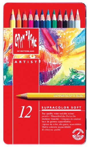 [710712] Crayon de couleur Caran d’Ache Supracolor boîte 12 pièces assorti