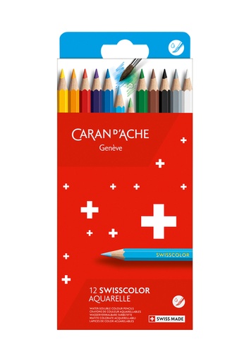 [710432] Kleurpotloden Caran D'ache aquarel doos à 12 stuks