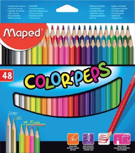 [640008] Kleurpotlood Maped Color'Peps set á 48 kleuren
