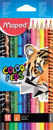 [640451] Kleurpotlood Maped Color'Peps Animals set á 12 kleuren