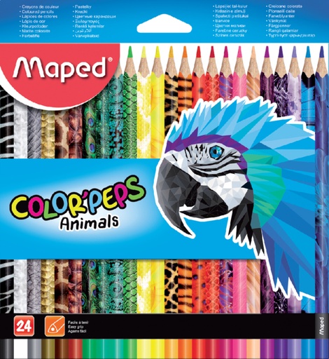 [640453] Kleurpotlood Maped Color'Peps Animals set á 24 kleuren
