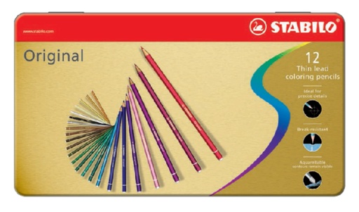 [640494] Crayon de couleur STABILO 8773 Original assorti boîte 12 pièces
