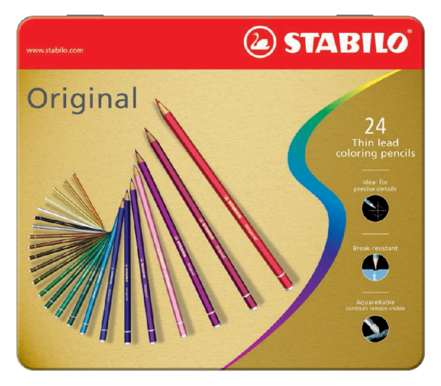 Kleurpotloden STABILO Original blik à 24 kleuren