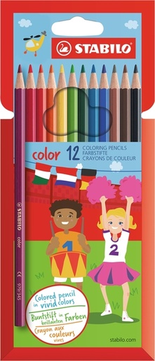 [640010] Kleurpotloden STABILO 979 color assorti kartonnen etui à 12 stuks