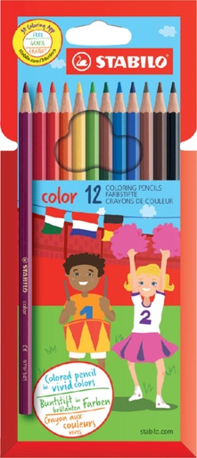 [640010] Kleurpotloden STABILO 979 color assorti kartonnen etui à 12 stuks