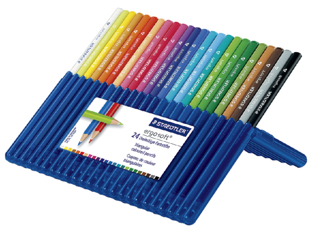Crayons de couleur Staedtler Ergosoft triangulaire assorti 24pcs