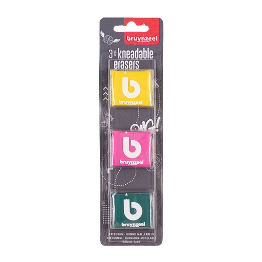 [721503] Kneedgum Bruynzeel Teens blister à 3 stuks assorti