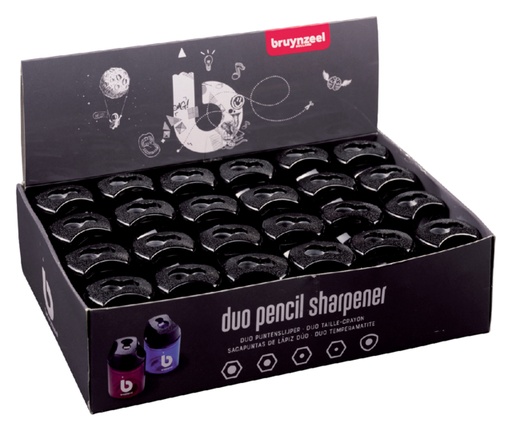 [340849] Taille-crayon Bruynzeel Teen modèle baril duo assorti