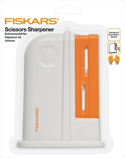 [337094] Aiguiseur de ciseaux Fiskars universel blanc