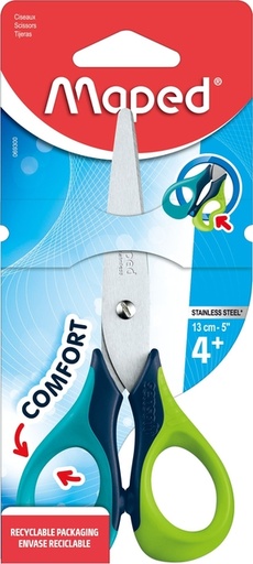 [337058] Ciseaux Maped Sensoft 13cm présentoir 12 pièces assorti