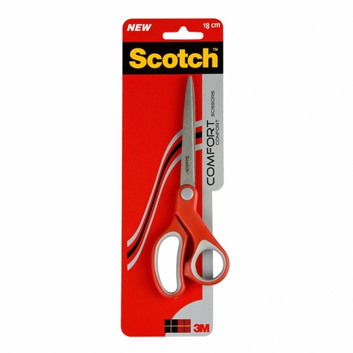 [337042] Ciseaux Scotch Confort 20cm rouge blister