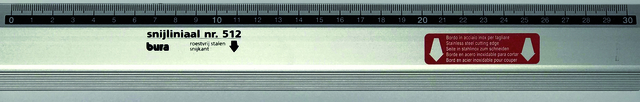 Liniaal Bura 512 300mm aluminium