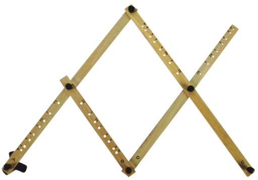 [736500] Pantograaf Rumold P4 hardhout lengte 34cm grijs gespoten