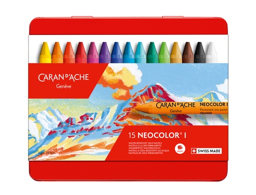 [710951] Craie à la Cire Caran d’Ache Neocolor-I assorti 15 pièces