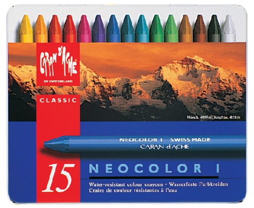 [710951] Craie à la Cire Caran d’Ache Neocolor-I assorti 15 pièces