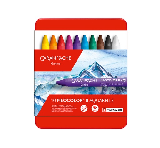 [710952] Craie à la Cire Caran d’Ache Neocolor II assorti 10 pièces