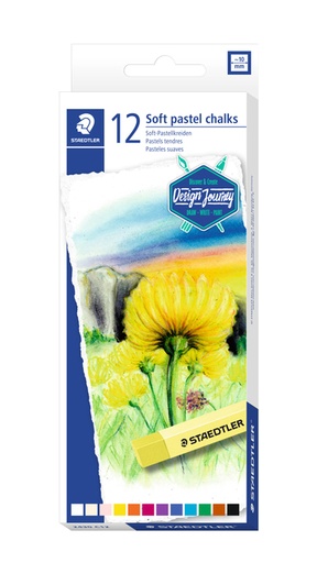 [640674] Craie pastel Staedtler Karat douce assorti 12 pièces