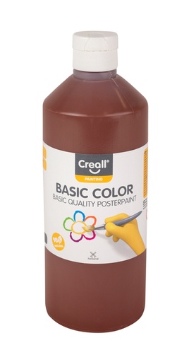[142290] Plakkaatverf Creall basic donkerbruin 500ml
