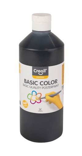 [142291] Plakkaatverf Creall basic zwart 500ml