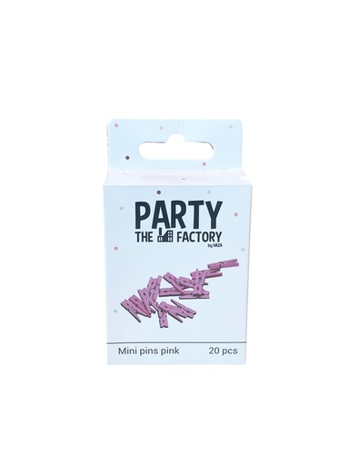 [875144] Epingle à linge Haza Mini sachet 20 pièces rose